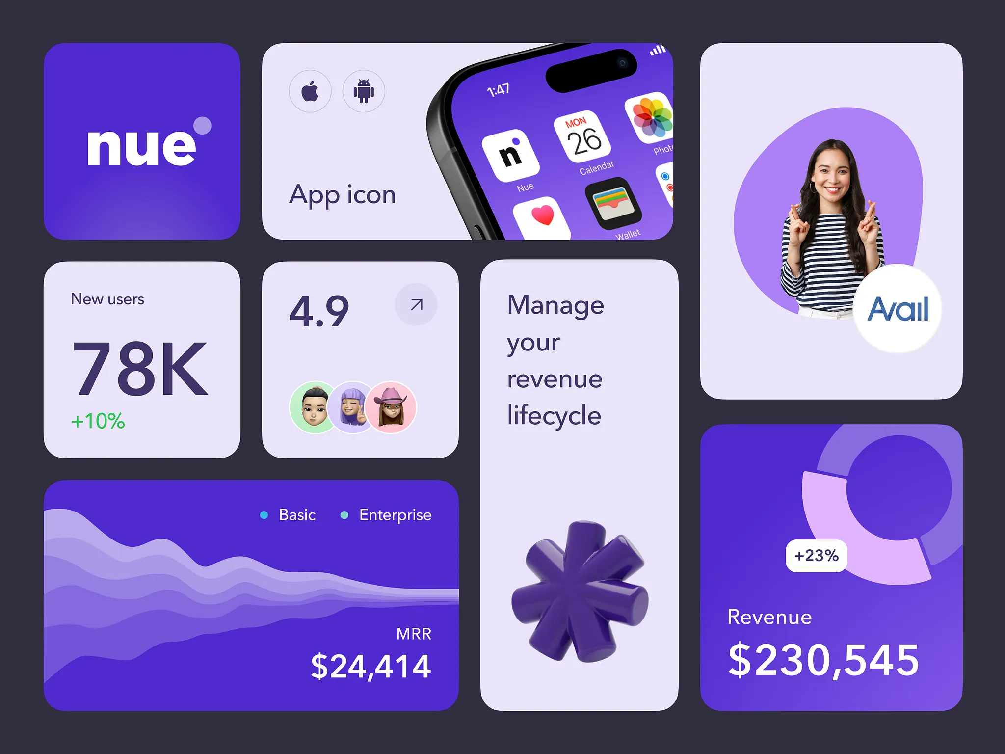 Nue brand identity