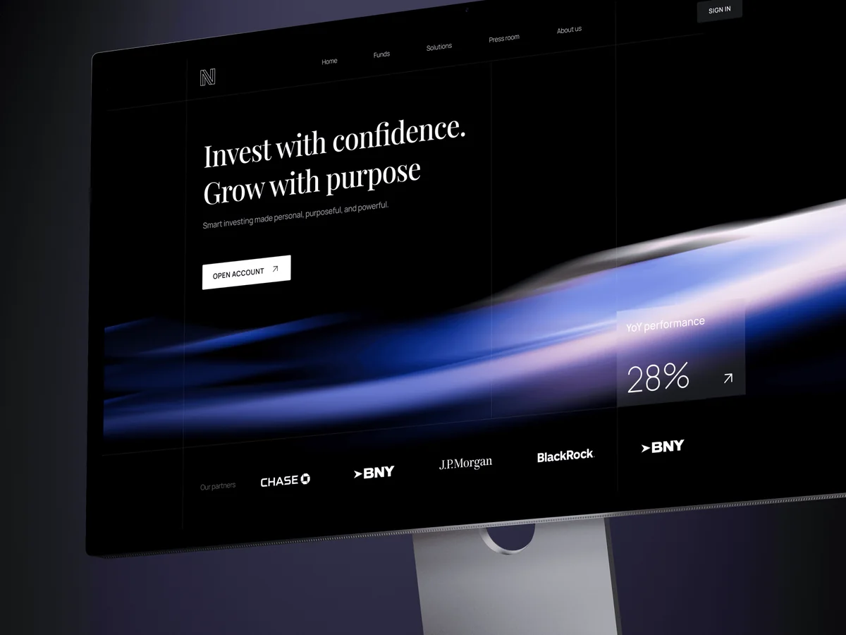 Finance Web, design by rh.design